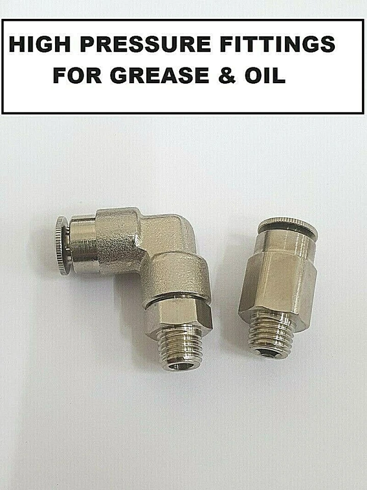 AIGNEP High Pressure Lubrication Fittings push fit,For Oil, Grease,Water & Air 150 Bar