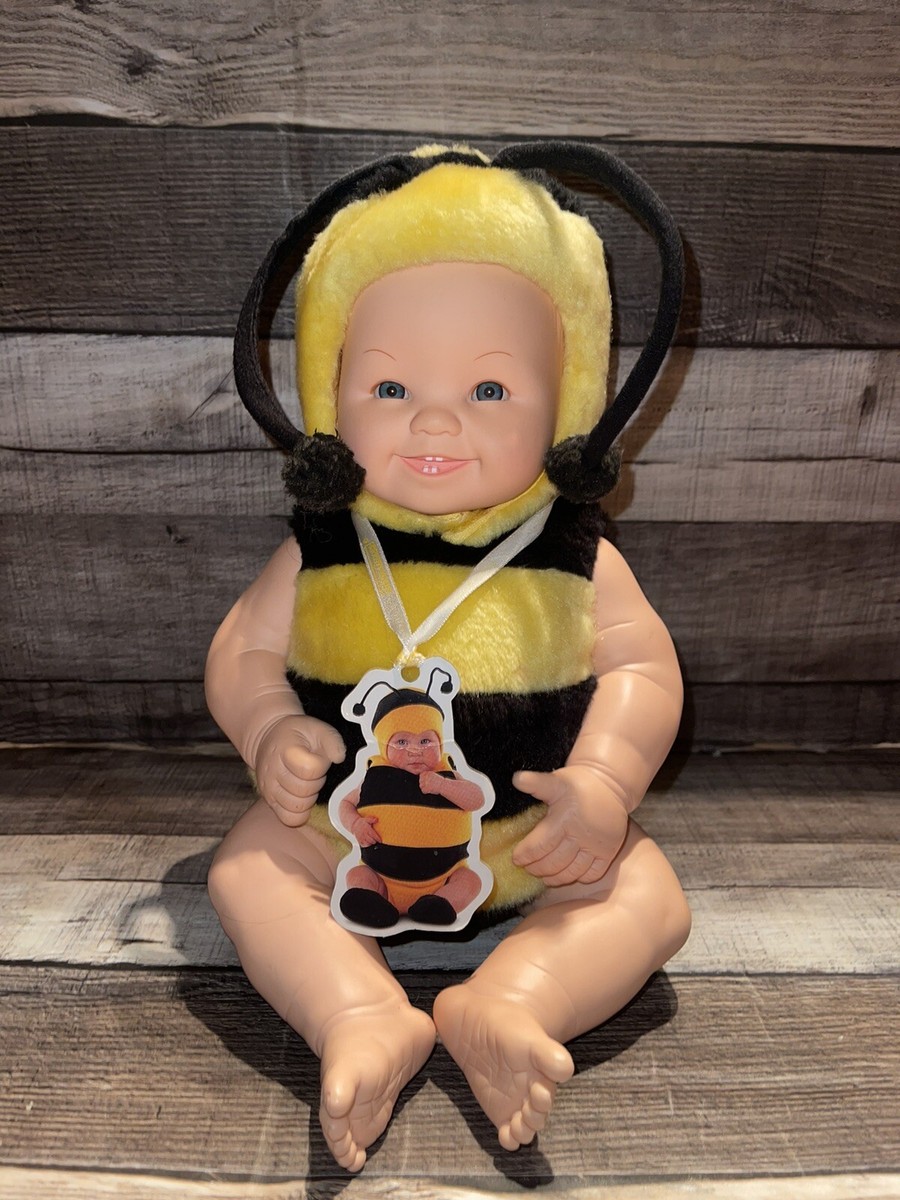 VINTAGE ANNE GEDDES BABY BEES DOLL BUMBLE BEE 1998 BABY DOLL BLUE