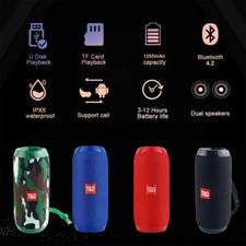 Portable Bluetooth Speaker Wireless Outdoor Stereo Bass USB/TF/FM Radio