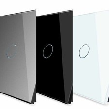 Luxury Glass Panel Touch LED Light Switch: ON/OFF