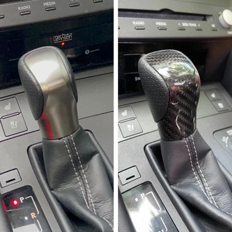 Real Carbon Fiber Gear Shift Knob Trim Cover for Lexus RX IS ES NX RC RX350 - Image 3 of 4