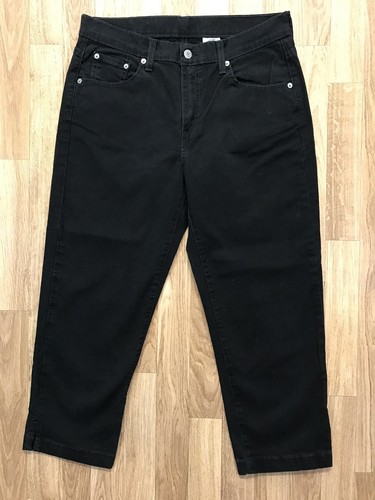 levis slim capri black jeans womens size 12