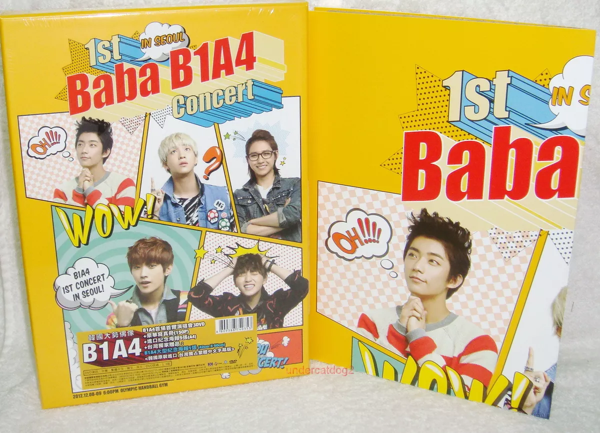 B1A4 1st Concert: Baba B1A4 In Seoul Taiwan Ltd 3-DVD+150P+Poster