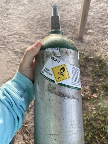 EMPTY Medical Aluminum Oxygen  12" bottle