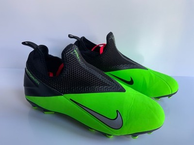 Nike Phantom Vision 2 Academy Green Strike schwarze Fußballschuhe UK-Größe 4,5