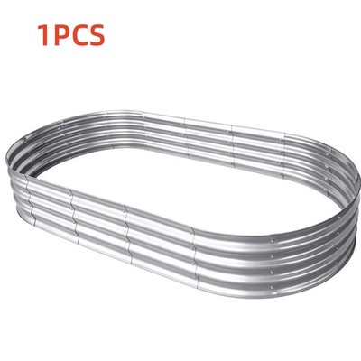 6X3X1 Ft Large Capacity Silver Plant Bed Anti-Rust Steel For Fruits Flowers US