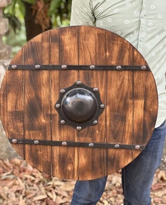 Wikinger Schild 80 Cm Holz/Stahl - Dein Larp Shop Produktbild-Vorschau 8