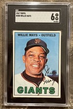 1967 Topps #200 Willie Mays Giants HOF SGC 6 - EX/MT
