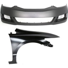 Bumper Cover Kit For 2009-11 Civic Front 2-Door Coupe Primed 2pc