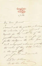 COMTE DE PARIS (LOUIS PHILIPPE ALBERT D'ORLEANS) - AUTOGRAPH LETTER SIGNED