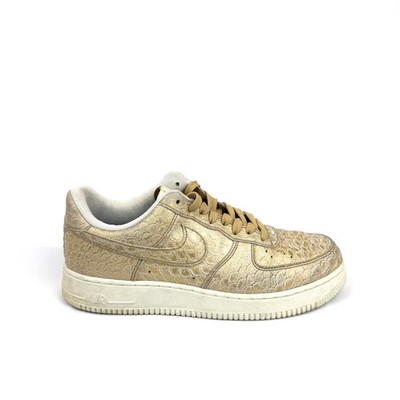 Selten! Nike Air Force 1  07 LV8 Gold Snakeskin   Größe 42   Sehr guter Zustand