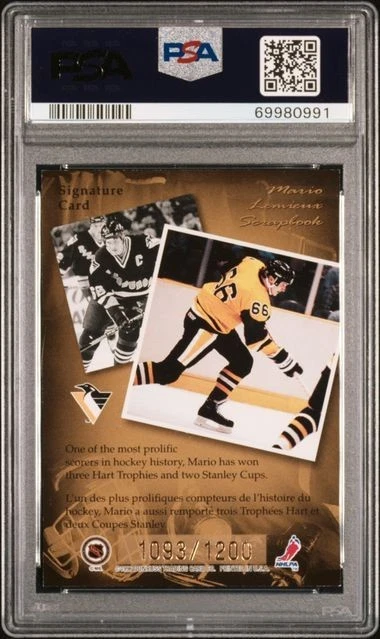 Libro de recortes Donruss Canadian Ice 1996-97 Mario Lemieux PSA 8 Pittsburgh/1200 Foto 2 de 2