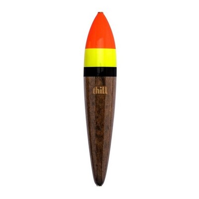 Lindy Thill Big Fish Slider Balsa Float Torpedo Red/Yellow/Black/Wood