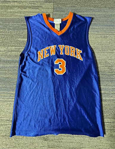 NBA New York Knicks Stephon Marbury #3 Blue Orange White Jersey Mens M