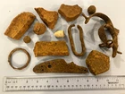Civil War items, cannon ball fragments, bullet, musket balls and other items