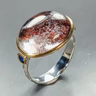 Vintage 17 ct Natural Ghost Quartz Ring 925 Sterling Silver Size 8 /R470996