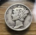 1938-D Mercury Dime - Actual Coin Shown - Free Shipping & Tracking INV#133