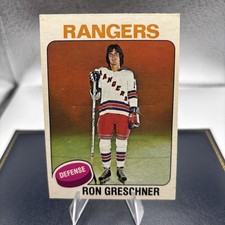 Ron Greschner Topps Hockey Card #146 New York  Rangers 1975