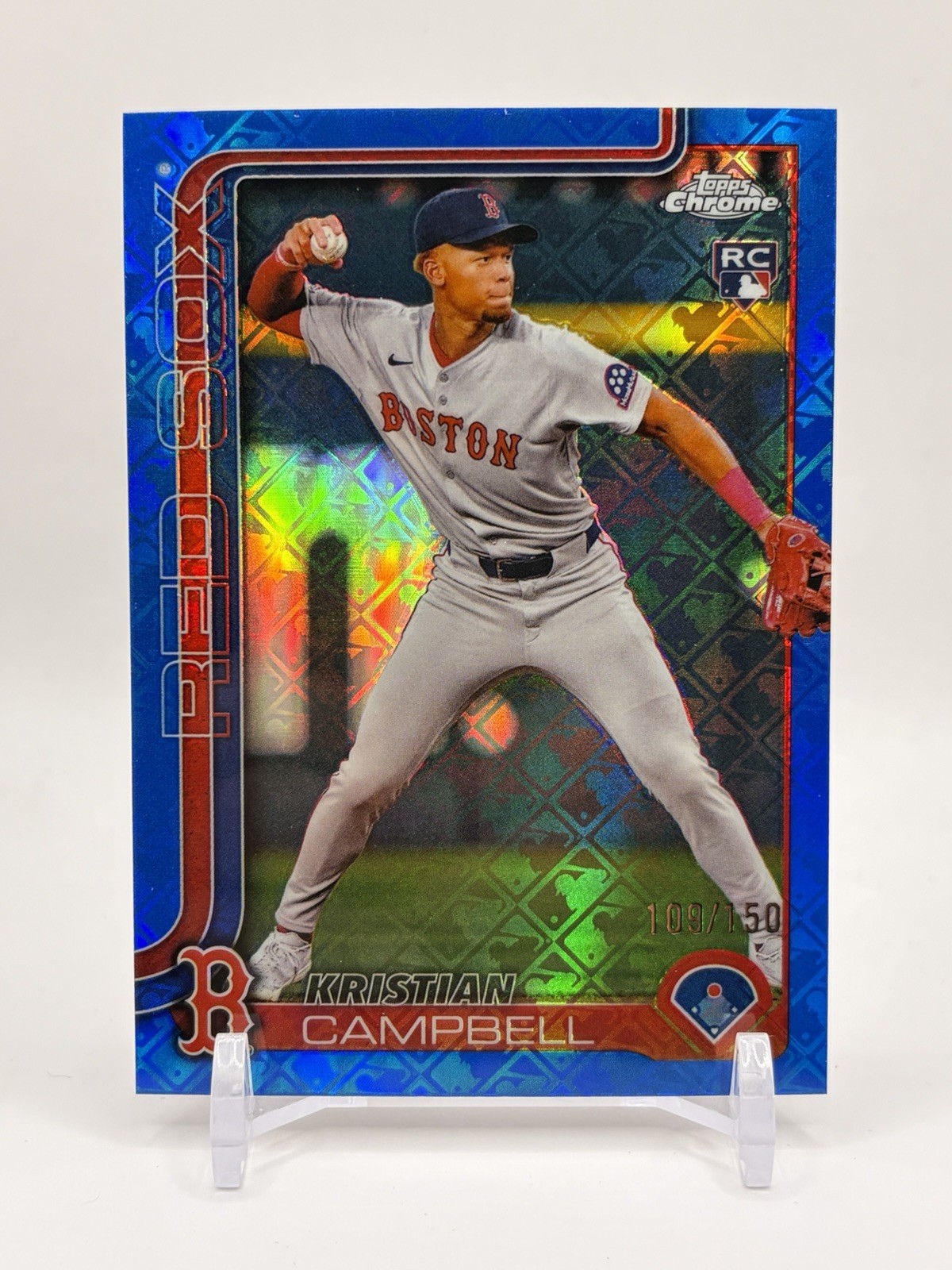 2025 Topps Chrome Logofractor - Kristian Campbell #171 Blue Refractor /150 (RC)