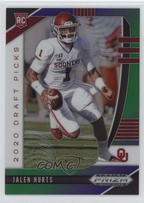 2020 Prizm Draft Picks Rookies Purple & Green 28/199 Jalen Hurts Rookie RC 1q03