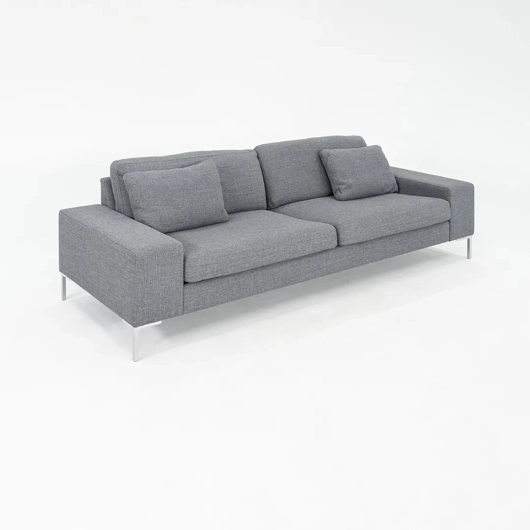 2010s Dag Hjelle for LK Hjelle Arena Two-Seater Sofa with Grey Fabric Upholstery