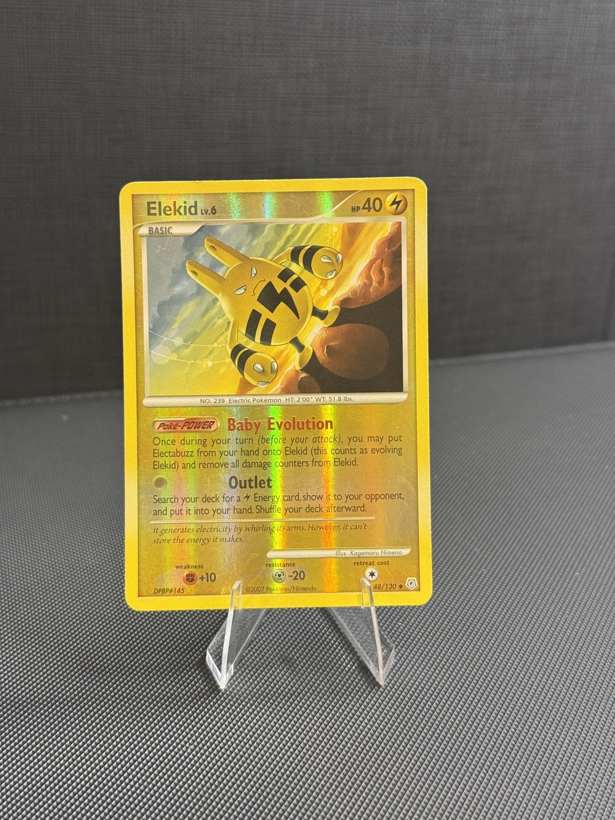 Elekid 48/130 Diamond & Pearl Reverse Holo Pokemon Card