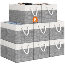 Storage Bin,Collapsible Storage Basket For Organizing,Large Storage Boxes Wit...