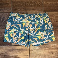 Columbia PFG Swim Trunks Mens 2XL Blue Green Fish Floral Tropical Omni-Shade