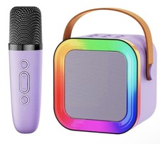 Mini Karaoke Machine Speaker for Kids Adults, Portable Bluetooth with 1 Wireless