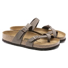 Birkenstock Mayari 0071061 Slide Unisex M4/W6 Mocha Ring Toe Slip On Sandals
