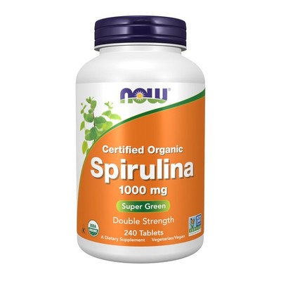 Now Foods Spirulina Double Strength, 1000 mg 240 Count (Pack of 1), Green