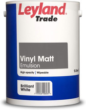 Trade Vinyl Matt Emulsion Paint - Brilliant White 5L 6.27 per litre