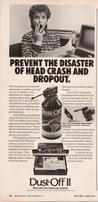 Dust-Off II Vintage 1983 Print Ad Computer Cleaning System Falcon
