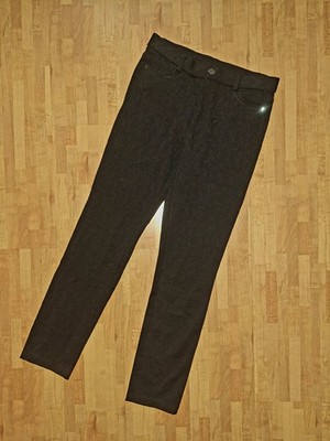 Stretchhose Leggings ''Farfalla Rosso'' Schwarz mit Muster   Gr.L 