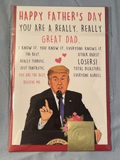 Lot of 8 Blank Cards with Envelopes and Seals Trump Birthday Father's Day