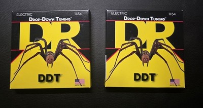DR Saiten DDT E-Gitarrensaiten 11-54 (2 Packungen) - Handgefertigte Saiten aus den USA
