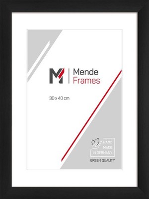 MendeFrames H220 Holzrahmen Klassisch schwarz Antireflexglas 70x70 cm