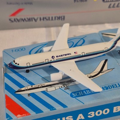 Vintage Schabak 1/600 Airbus A300B Eastern Air Lines Hockey Stick Model Boxed