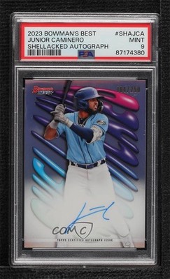 2023 Bowman's Best Shellacked 164/250 Junior Caminero #SHA-JCA Auto 3pb