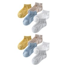 5 Pairs Kid Summer Low Cut Socks Thin Breathable Mesh Soft Unisex Ankle Low Cut