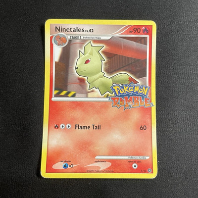 Pokémon Ninetales Promo Rumble Set Regular 3/16 Card 90 HP English 2009