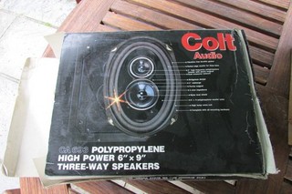 COLT AUDIO CA 693 POLYPROPYLENE HIGH POWER 6" X 9" THREE WAY SPEAKERS NOS