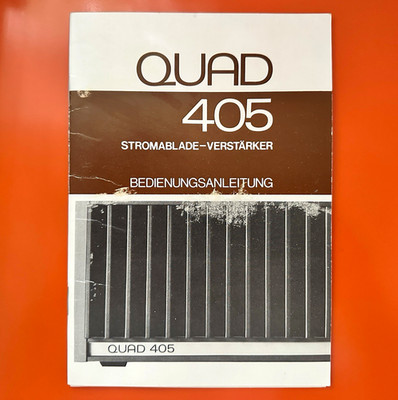QUAD 405 Verstärker Bedienungsanleitung Handbuch Deutsch für QUAD Amplifier