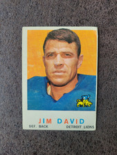 1959 Topps Football Jim David #143 - Detroit Lions
