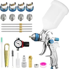 Hvlp Spray Gun Kit with 1.4/1.7/2.0/2.5Mm Nozzles, Car Paint Spray Gun, Wall Rep