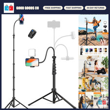 86" Tall Phone Tripod for iPhone - Flexible Gooseneck Wireless Remote Control