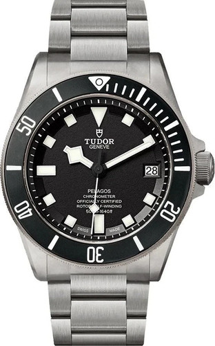 Tudor Pelagos Black Dial Ceramic Bezel Titanium & Steel Men's Watch M25600TN