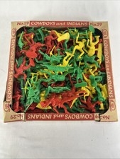 Lot of 98 Vintage Cowboys And Indians With Box, Toy - Tee Cee - Vintage - T Cohn