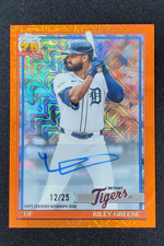 2026 Topps Series 1 Riley Greene Orange Border Mojo Refractor Auto /25 #91C-4