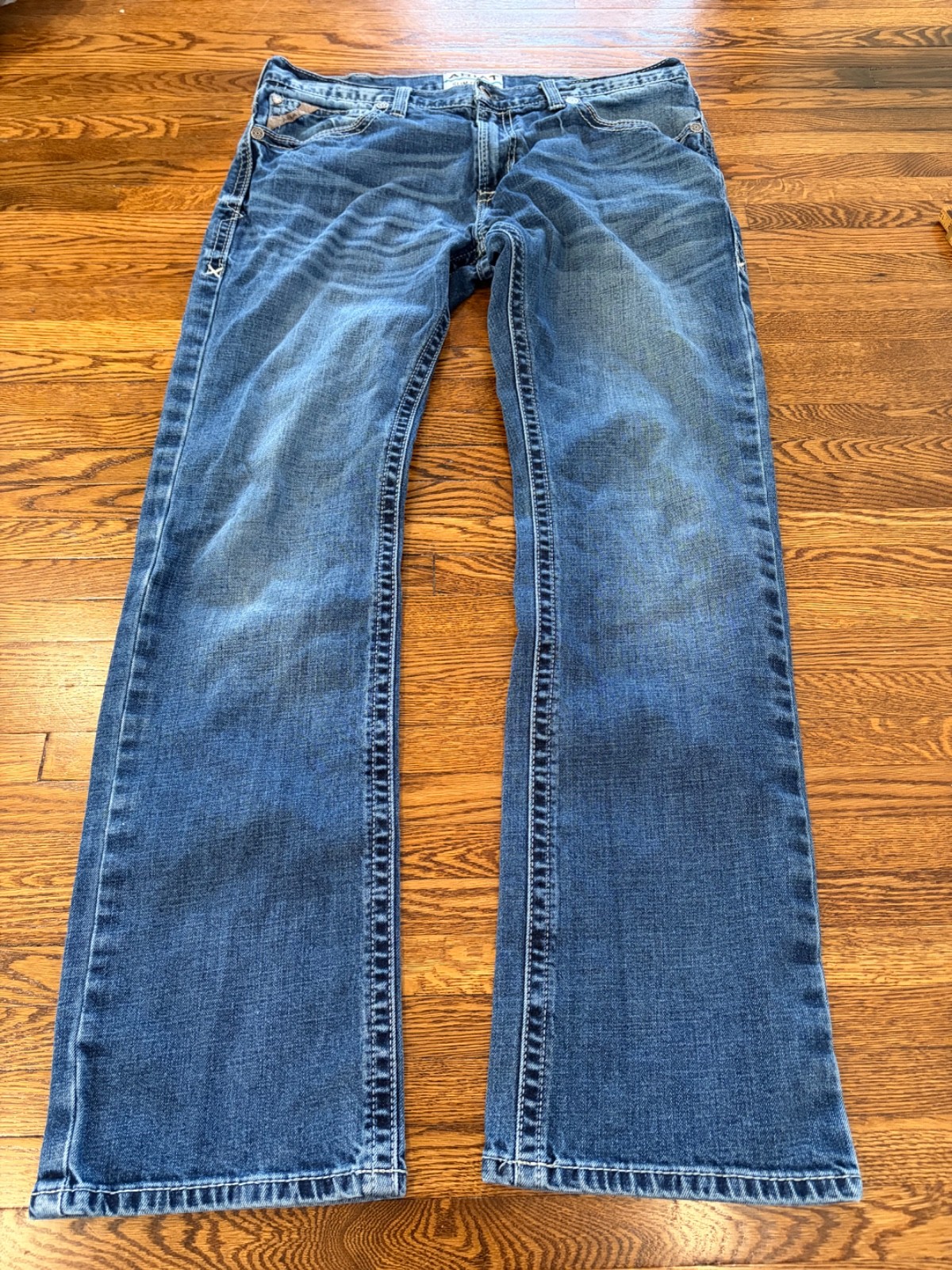 36x34 (36x33) Blue M7 Slim Fit Straight Leg Western Stretch